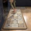 Retro Kitchen Floor Mat Home Bathroom Water Absorbent Quick Drying Carpet Toilet Door Foot Mat Door Mat Crystal Fleece Floor Mat