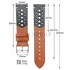 20mm 22mm Oil Wax Genuine Leather Breathable Watchband Bracelet Men Women Cowhide Wrist Watch Band Black Brown Strap Accessories