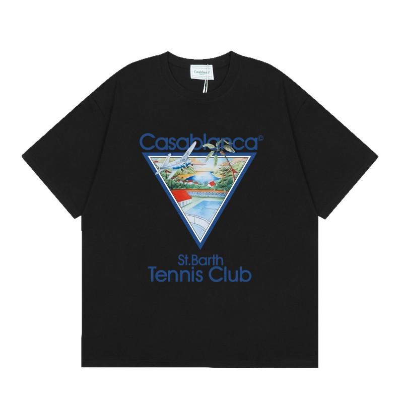 Men Women Streetwear Short Sleeve T-Shirt With Geometric Letter Print Loose Fit Cotton Tee Casual