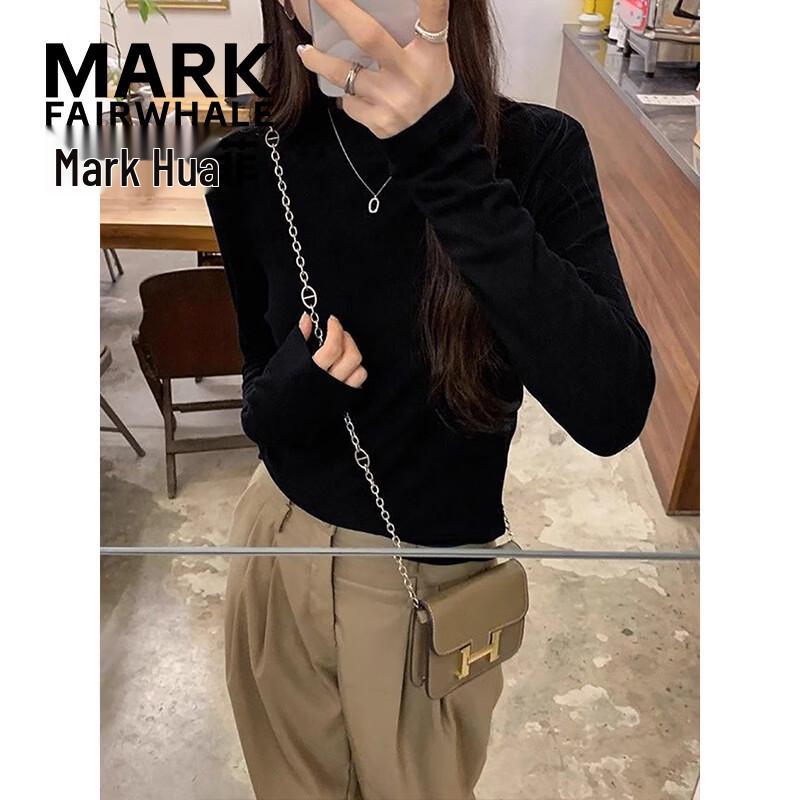 Mark Fairwhale Women's Half-Turtleneck Long Sleeve T-Shirt