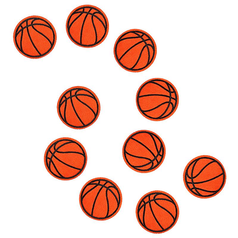 

Мультяшная вышивка на ткани в виде баскетбольного мяча Наклейка для детской одежды Наклейка-патч Гладильная вышивка на компьютере Баскетбольный Значок для мальчика Горячая распродажа Футбол Set of 10~*photo with size