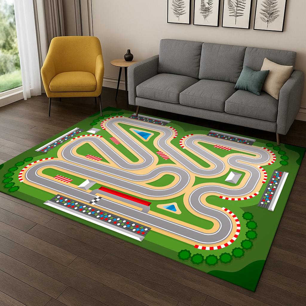 

Дитячий килимок-ігровий майданчик Дорога Симульоване місто Трафік Килим для спальні Вітальні Дивана Килимок-дверний килимок Декор, Дитячий килимок для гри Нековзкий 40x60cm