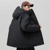 Winter men's down jacket new thickened outdoor hooded loose casual 90 white duck down trendy couple coat