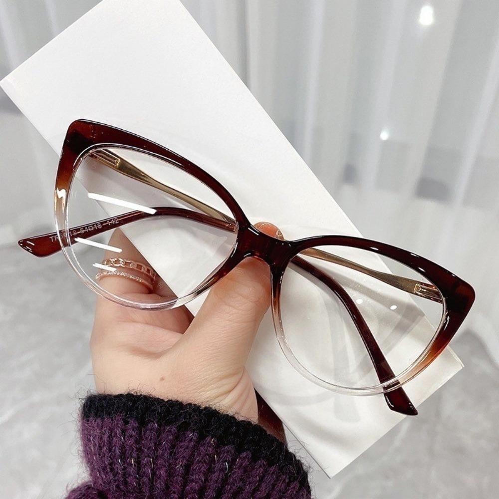 Fashion Anti Blue Light Cat Eye Glasses for Women Retro Frame Reading Computer Clear Lens Simple Female Eyeglasses