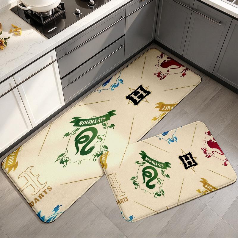 Harry Potter Flannel Kitchen Mat Christmas Soft Area Rug Non Slip Floor Carpet Home Decoration