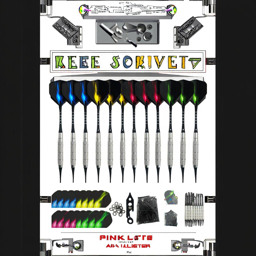 Durable Steel Tip Darts Set with Customizable Logo for Indoor Use