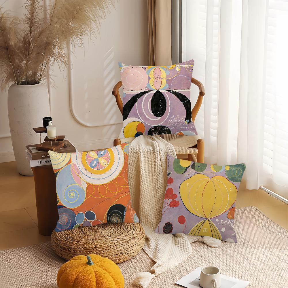 H-hilma Af Klint Kunst Kissenbezug Geeignet für Schlafzimmer Wohnzimmer Autos Heimdekoration