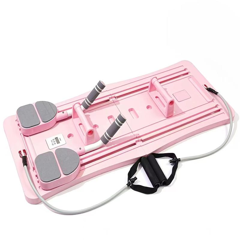 Five-in-One Abdominal Fitness Board with Automatic Rebound Wheel