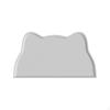 Pet Feeding Mat, Silicone NonSlip Waterproof Cat Dog Bowl Placemat Amber Gray Head 47x26cm