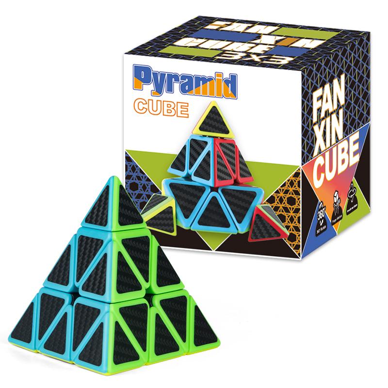 Solid Color Pyramid Magic Cube 3x3 Triangle Magic Cube Professional Speed Magic Cube Educational Toys for Children Gifts