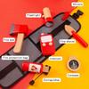 Firefighter Costume Waist Bag for Kids Toddlers Pretend Toy Wooden Fireman Role Play Accessories with Fire Hydrant