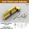 Zinc Eccentric Lock Cylinder Aluminum Alloy Copper Door Lock Accessories Replaceable With Keys Anti-Theft Lock Interior Doors