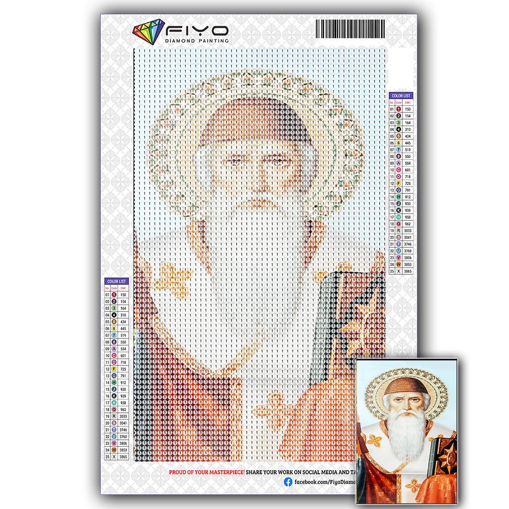 

5D DIY Рамка Алмазная вышивка крестиком изображение дедушки Алмазная мозаика религиозные портреты алмазная живопись рукоделие настенное искусство Full Square 20x40CM