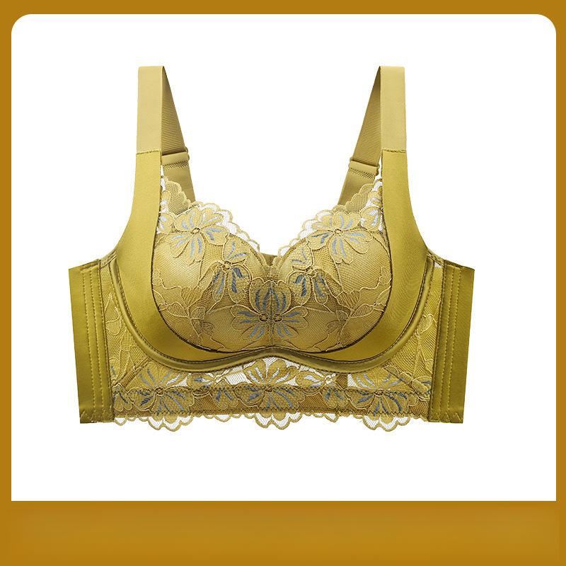 Justerbara underkläder Dam Samlande BH Dam Spets Tunn BH Anti-hängande BH Push Up BH
