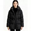 Womens Short Puffer Coat With Hood Slim Fit White Duck Down Winter Warm Outerwear