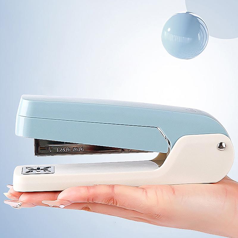 Großer 360 Grad drehbarer Hefter für Studenten, Heim- und Bürogebrauch, Heftmaschine, starke Kupplung, große Kapazität, Klammerentferner