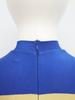 Girls One Piece Cheerleader Costume Long Sleeve Mesh Patchwork Shiny Diamonds Cheerleading Bodysuit