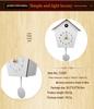 Slim Wall-Mount Cuckoo Clock with Hourly Chime for Living Room