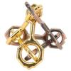Tetrametric Brainteaser Toy 3D Unlock Metal Alloy Puzzles Brain Games Toy for Adults Children