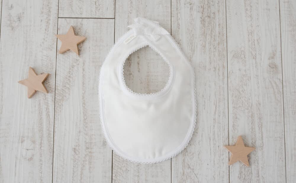 hugbaby Basic Set of 3 Gauze with Waterproof Detachable Made in Japan Bibs, (Boxed), 4-Layer Sheet, Snaps,