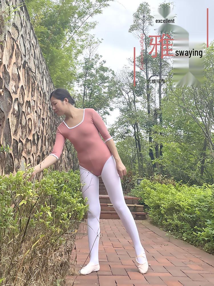 Expertly Crafted Ballet & Gymnastics Body-Shaping Leotard with Long Sleeves for Adult Training & Aerial Yoga