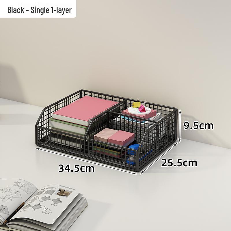 Multi-layer Desktop File & Bookshelf Organizer