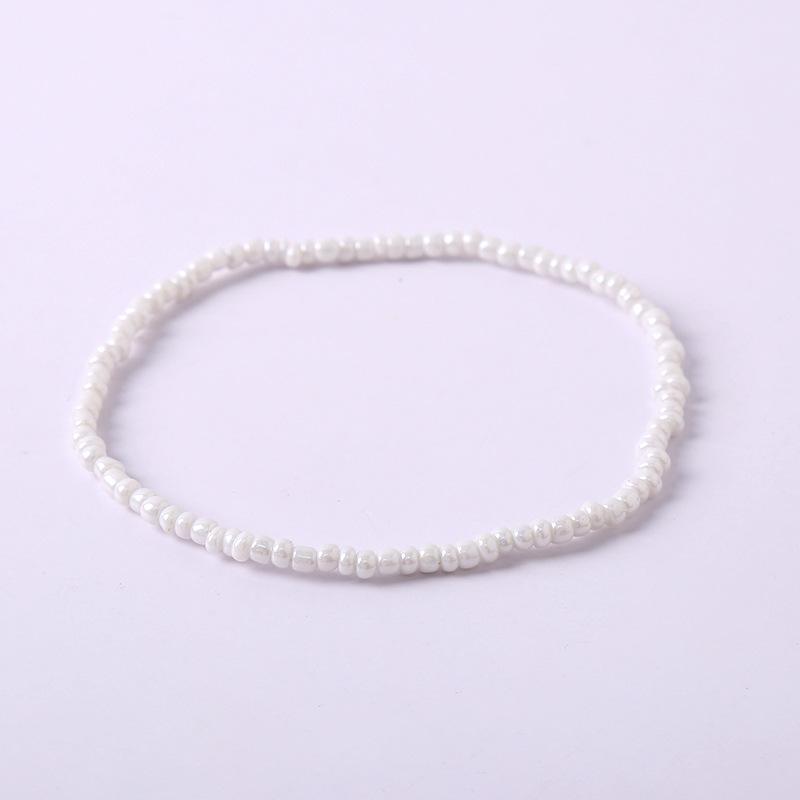 Bracelet de perles de verre, 1 pièce, style Boho, Bracelet de cheville en perles colorées