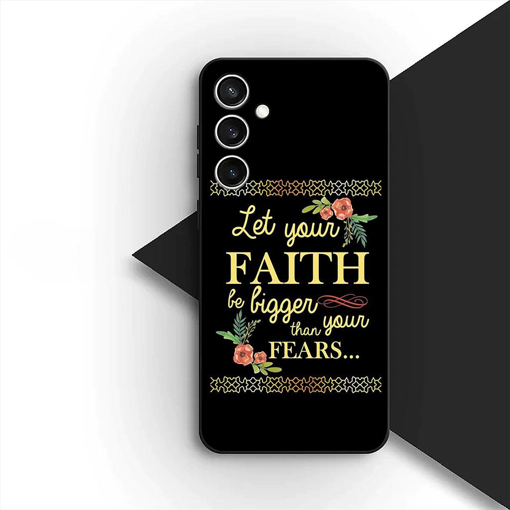 Bible Verse Christian Jehovah God Phone Cover Case for Samsung Galaxy S25 S24 S23 FE Ultra Plus S7 Edge S25+ S23+ A56 5G Casing