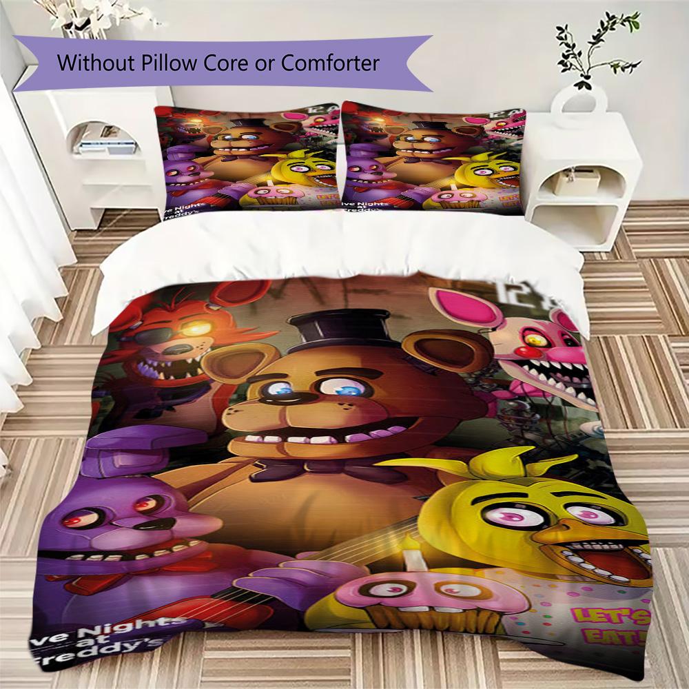 Five Nights Freddys Bedding 1 Duvet Cover 2 Pillowcase Without Core Without Core Soft And Comfortable Bedding Set Duvet Cover And Pillowcase