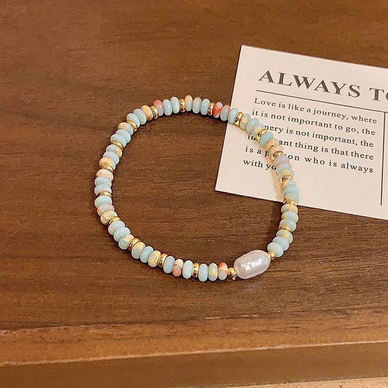 ins style pearl bracelet girls retro niche temperament beaded bracelet high-end couple girlfriend jewelry