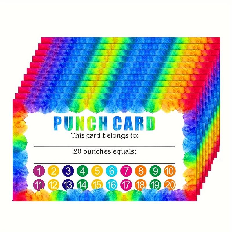 Ouneno Belohnungskarten Mit Locher – 180 Karten (5,1x8,9 Cm) Für Kinder, Schüler, Kunden (Verhalten, Incentives)