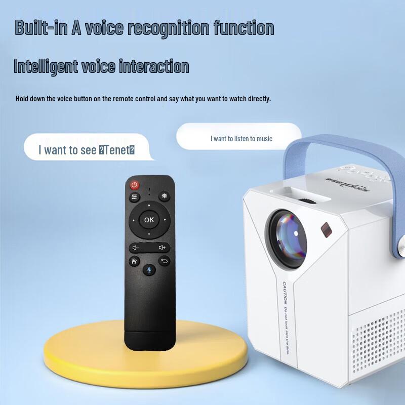 KOOKZZ Smart Portable HD Home Projector with AI Voice and Android