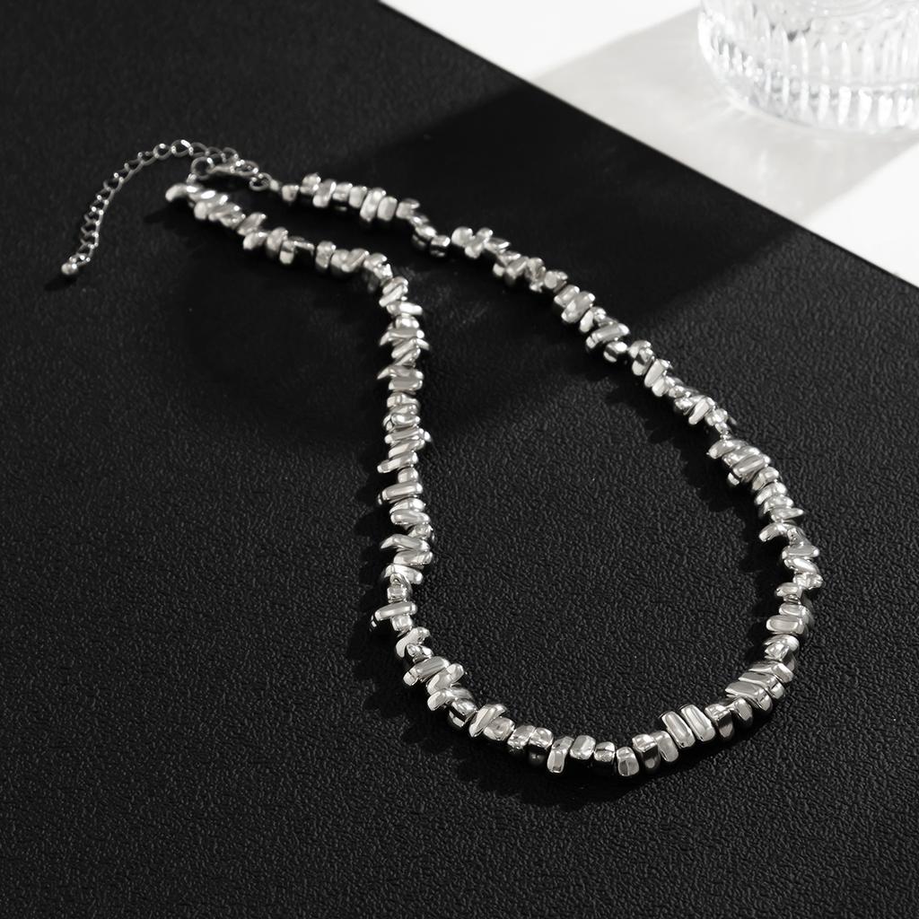 925 Sterling Silver neregulate CCB margele lanțuri scurte colier choker pentru bărbați la modă cu mărgele lanțuri guler pe gât bijuterii de modă cadouri masculine