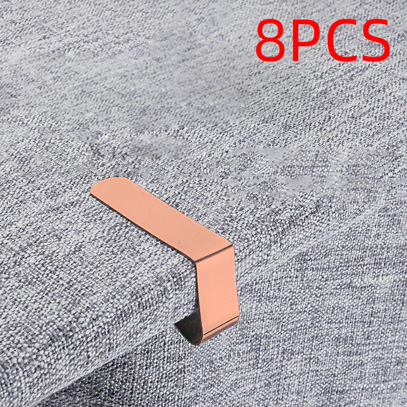 

Набор из 8 зажимов для скатертей, держатели зажимов для столов для пикника на открытом воздухе, гибкая нержавеющая сталь для розового золота