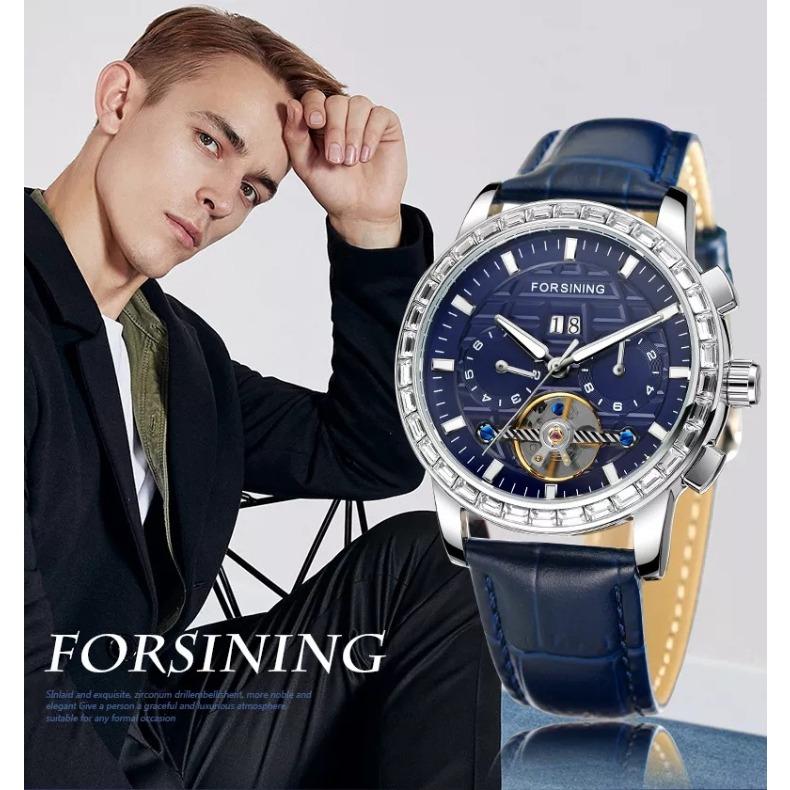 Forsining Men's Fashion Leisure Tourbillon Multi-function Automatic Mechanical Watch