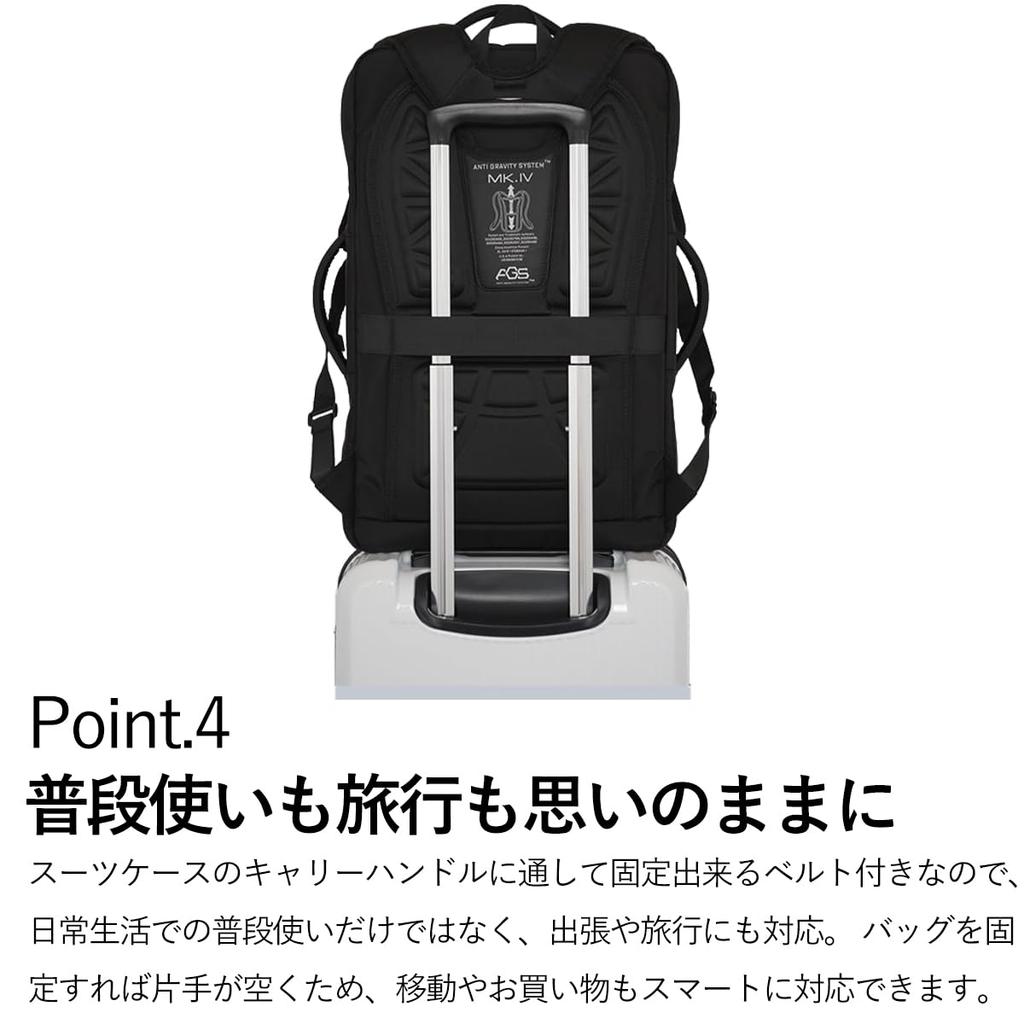 Ballistic Spirit Reise Rucksack L, BS-3113, Schwarz, 36L A3 Rucksack, Passt für 15,6-Zoll Laptops, 3-4 Nächte, YKK AGS Zero Gravity Nylon
