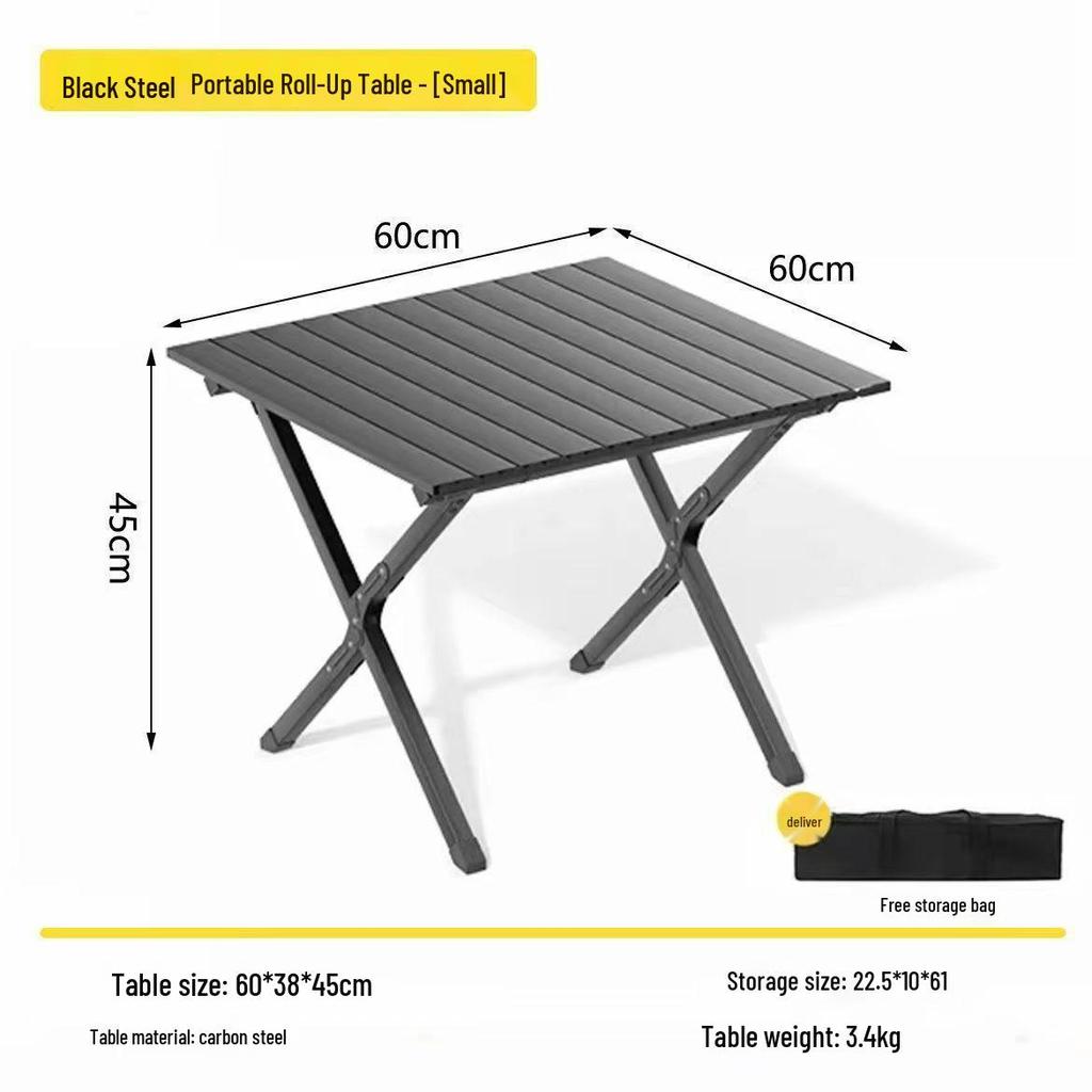 Portable Ultra-light Folding Camping Table and Chair Set for Outdoor Picnics and Barbecues