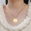 Lucktune Saint Padre Pio Pendant Necklace Women's Stainless Steel Necklace Catholic Religious Amulet Jewelry Pray For Us Gifts