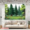 Bosque de Dibujos Animados Bosque Telón de Fondo Árbol Verde Fondo de Naturaleza para Niños Baby Shower Fotografía