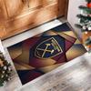 Tappeto in Velluto di Cristallo con Stampa del West Ham United Football, Comodo Assorbente d'Acqua Antiscivolo Tappeto per Pavimenti Interni