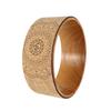 Chelien Yoga Wheel Foam Roller, 33cm X 13cm, Ring, Fitness, Flexibility (Floral Cork + Wood Grain Inner Wheel)