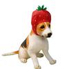 Pet Strawberry Costume Hat for Cats Dogs Cute Headpiece
