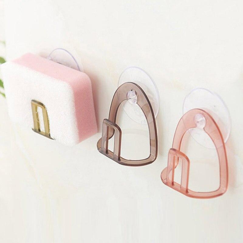 Kitchen Suction Cup Sink Drain Rack Sponge Storage Drying Holder Wall-mounted Soap Shelf Bathroom Accessories Organizer