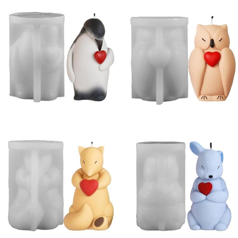 Animal Shaped Candle Mold Gypsum Ornament Mould Home Decoration Molds Handmade Jewelry for Aromatherapys Enthusiasts