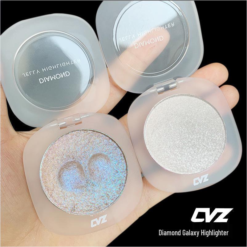 Poudre Illuminatrice CVZ Galaxy Shimmer: Bronzer Nacré Tridimensionnel pour un Éclaircissement Naturel.