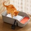 Cats Toilet with Litter Shovel Nonspill High Wall Smoothly Surfaces Litter Box for Kittens Use Easy Cleaning