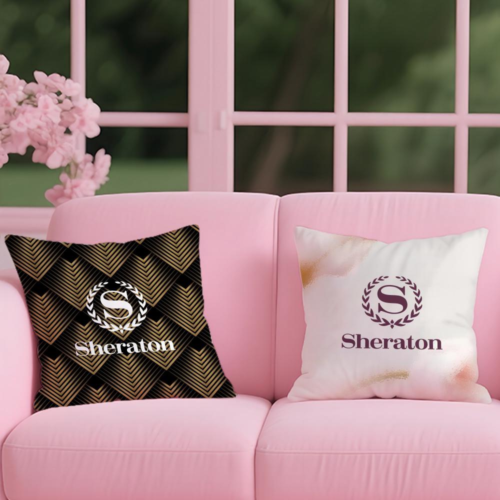 Sheraton Hotel Cushion Cover Reversible Plush Pillow Cover – For Car, Sofa, Bedroom, Perfect As a Gift.