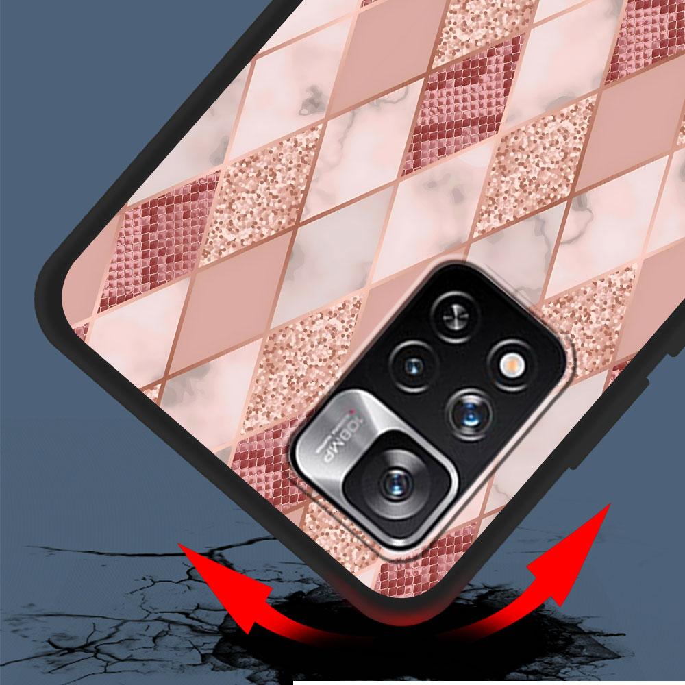 Rose Love Heart Gold Case for Xiaomi Redmi 10A 10C 9C 12C 9A 9i 10 12 9 Prime 9T K40 Pro Soft TPU Mobile Phone Bag Cover