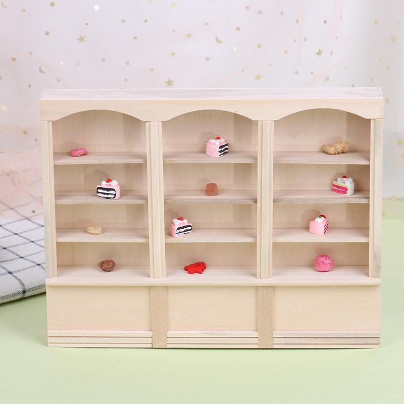 Mini Doll House Bedroom Scene Decoration Simple Bookcase Bookshelf Display Cabinet Decoration