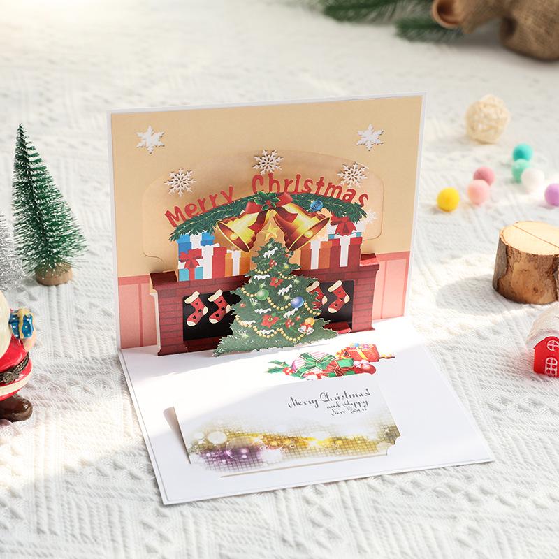 3D Christmas Tree Pop-up Card: Handmade Holiday Greeting with Creative Paper Sculpture